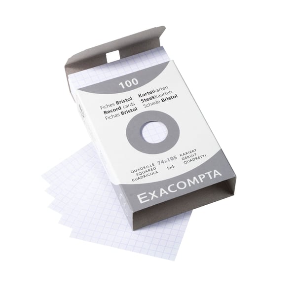 Exacompta 10x Rekordkort pakke 100 hvidt 74X105 kvadratisk - hvid 13200B