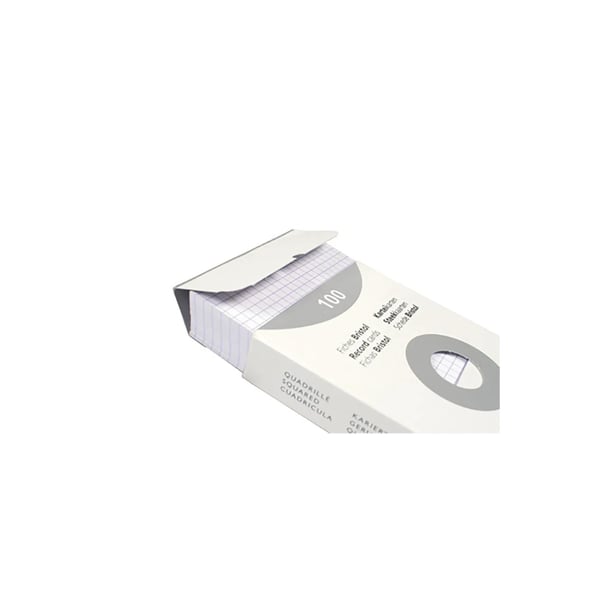 Exacompta 10x AEske med 100 pladekort i firkantet format 148x210mm - hvid 13208E