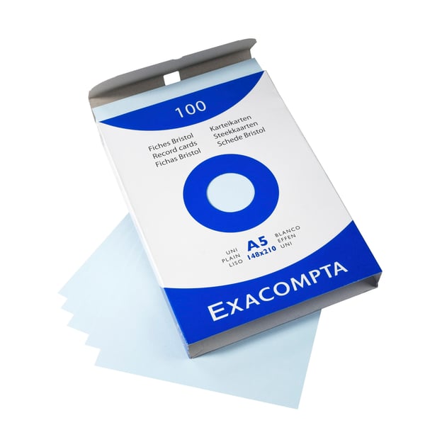 Exacompta Exacompta, A5 pladekort blankt - Himmelblå 13318B