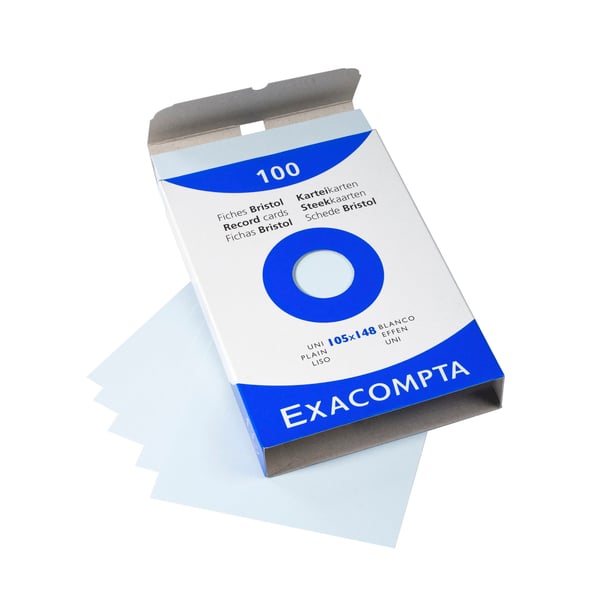 Exacompta A6 pladekort blå blankt - Himmelblå 13319B
