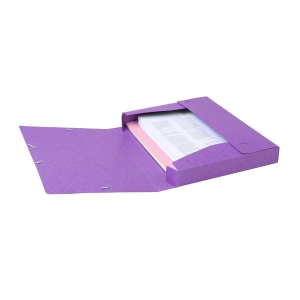 Exacompta 10x Cartobox arkiveringsboks, 600gsm, 40mm rygrad, A4 - Lilla 14015H
