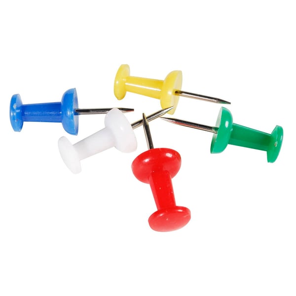 Exacompta aeske med 200 trykstifter - assorterede farver 14769E
