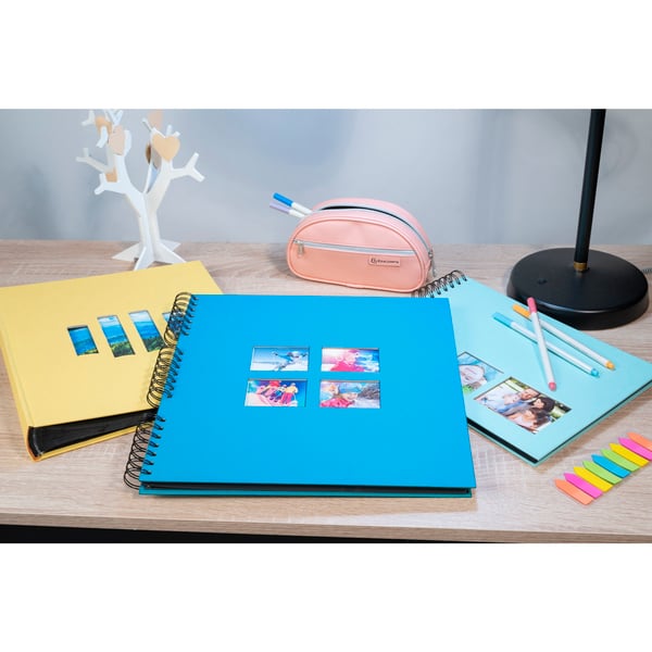 Exacompta Milano Wirebound Album 60P 32x32cm - Blå 15115E