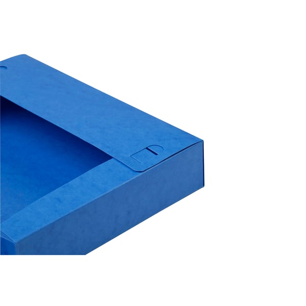 Exacompta 10x Elastisk arkiveringsboks Cartobox 60mm ryg A4 - Blå 16005H