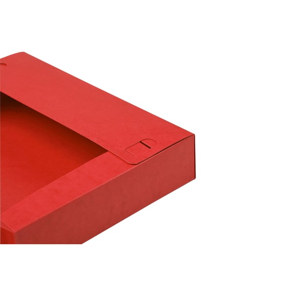Exacompta 10x Elastisk arkiveringsboks Cartobox 60mm ryg A4 - Rød 16009H