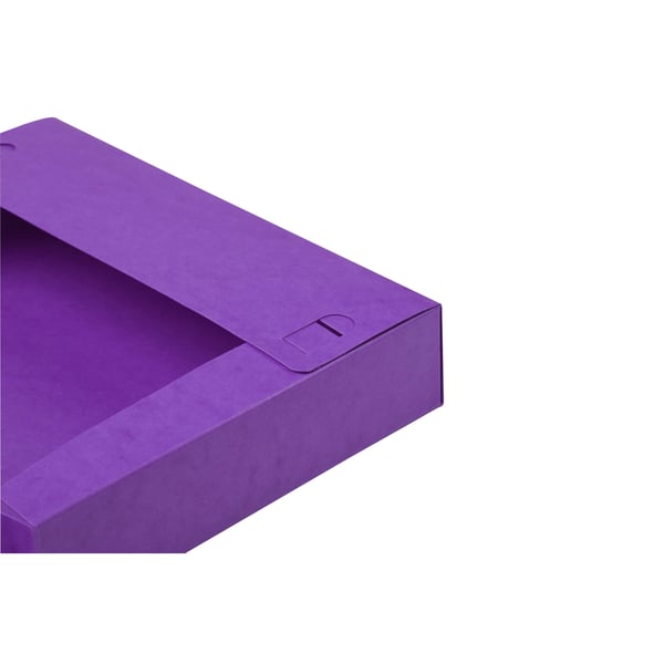 Exacompta 10x Elastisk arkiveringsboks Cartobox 60mm ryg A4 - Lilla 16015H