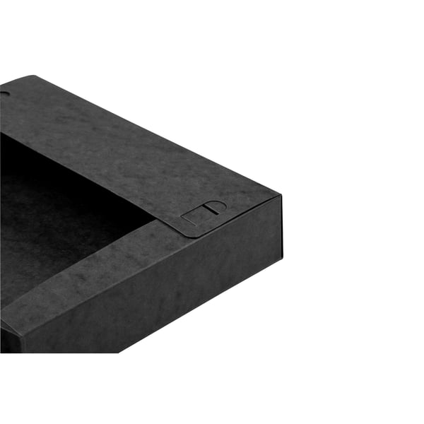 Exacompta 10x Elastisk arkiveringsboks Cartobox 60mm ryg A4 - Sort 16016H