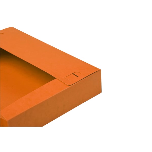 Exacompta 10x Elastisk arkiveringsboks Cartobox 60mm ryg A4 - orange 16017H