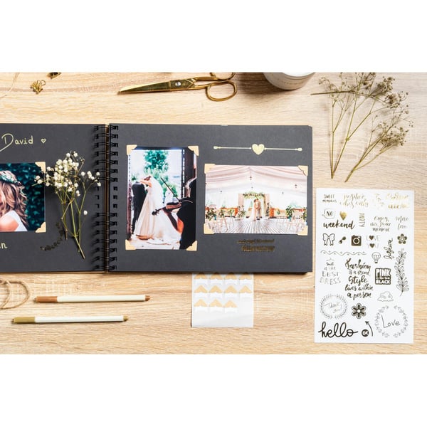 Exacompta Scrapbooking kit album 70 sorte sider Scrap-Addict - brun Kraft 16802E