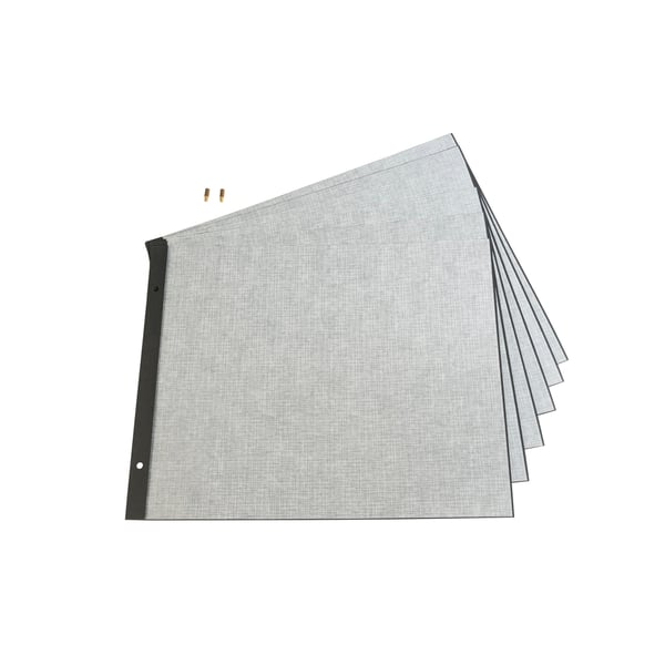 Exacompta 3x Skrue Fotoalbum side genopfyldninger (sort, 29x37cm) - Sort 16810E
