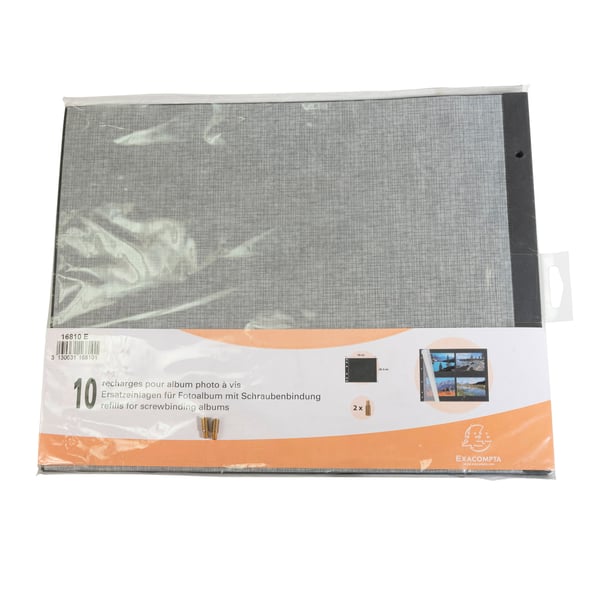 Exacompta 3x Skrue Fotoalbum side genopfyldninger (sort, 29x37cm) - Sort 16810E