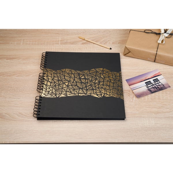 Exacompta Aramy trådindbundet album 60P 32x32cm - Sort 16981E