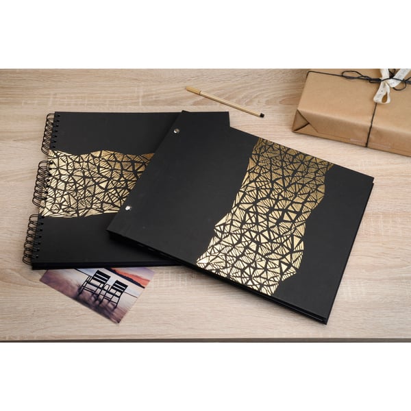Exacompta Aramy trådindbundet album 60P 32x32cm - Sort 16981E