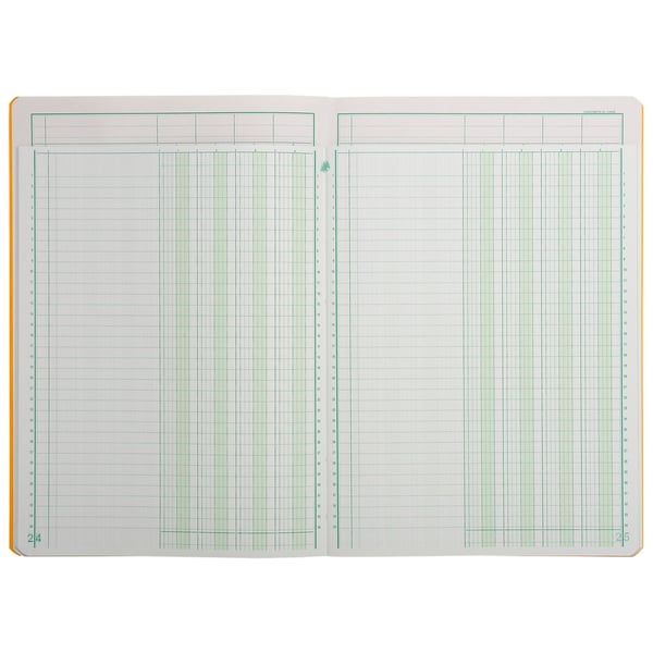 Exacompta Haefte 4 spalter på 1 side 34 linjer 80 sider 29,7x21cm - assorterede farver 17040E