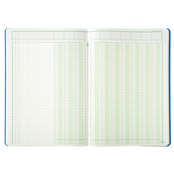 Exacompta Haefte med 10 kolonner på 2 sider 34 linjer 80 sider 29,7x21cm - assorterede farver 17100E
