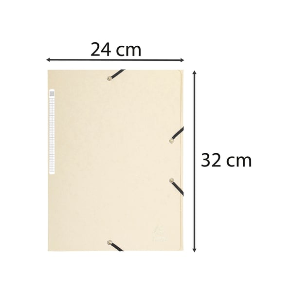 Exacompta 25x 3-flap elastisk mappe Maxi Capacity premium pressboard 425gsm - A4 - elfenben 17104H