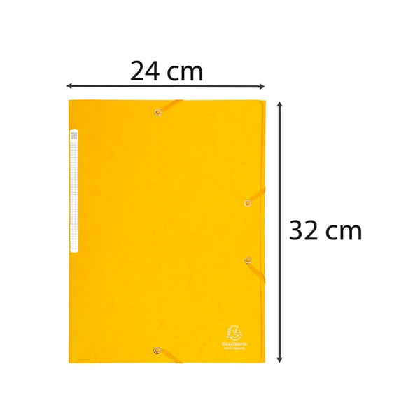 Exacompta 25x 3-flap elastisk mappe Maxi Capacity premium pressboard 425gsm - A4 - Gul 17106H
