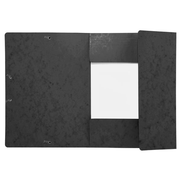 Exacompta 25x 3-flap elastisk mappe Maxi Capacity premium pressboard 425gsm - A4 - Sort 17116H
