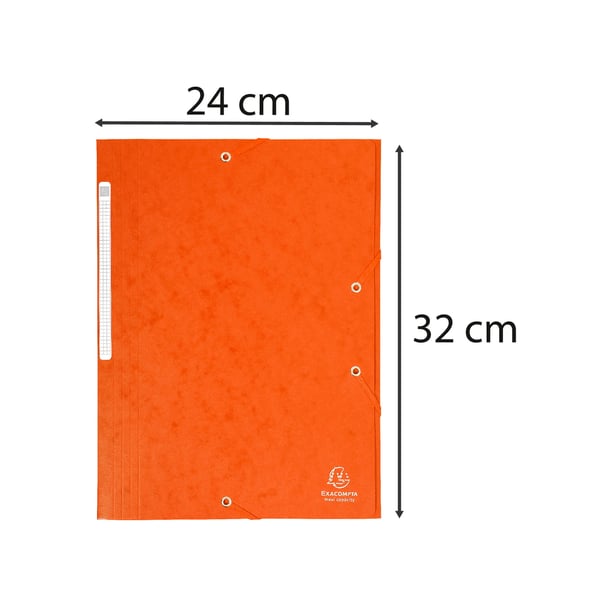 Exacompta 25x 3-flap elastisk mappe Maxi Capacity premium pressboard 425gsm - A4 - orange 17117H