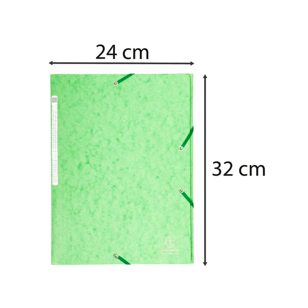 Exacompta 25x 3-flap elastisk mappe Maxi Capacity premium pressboard 425gsm - A4 - Citron| 17122H