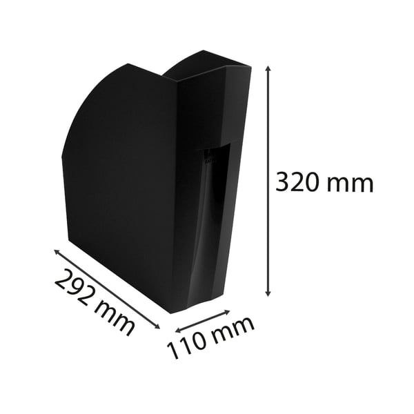 Exacompta 3x EcoBlack THE MAGAZINE Genbrugte magasinmappe - Sort 180014D