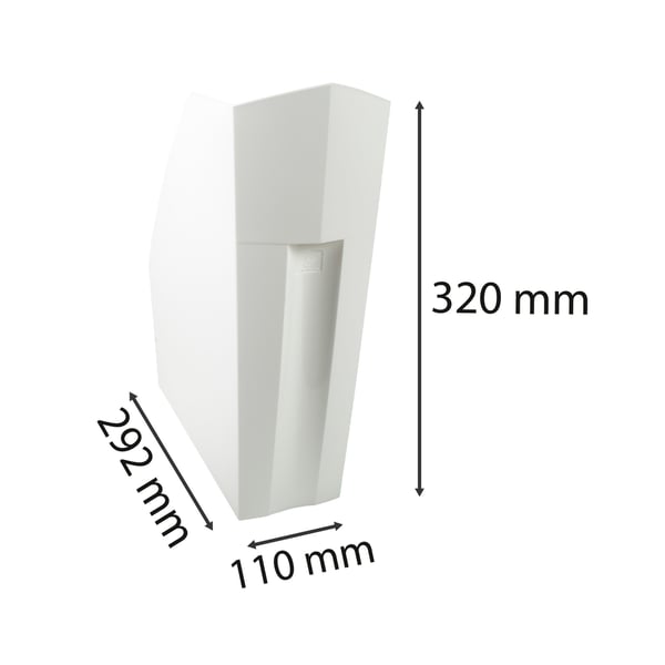 Exacompta 3x THE MAGAZINE plastmagasinfil - hvid 18013D