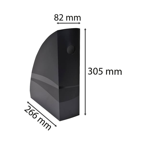 Exacompta 6x EcoBlack Mag Cube genbrugte magasinmappe - Sort 182014D