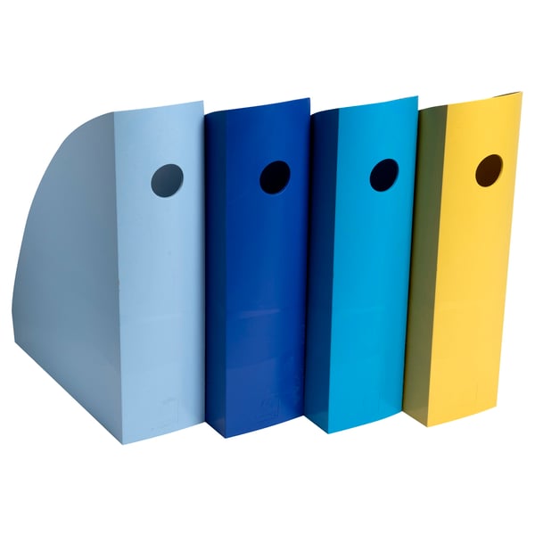 Exacompta Saet med 4 magasinholdere Mag-Cube Bee Blue - assorterede farver 18202SETD