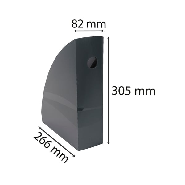 Exacompta 6x MAG-CUBE plastmagasinmappe - Mørkegrå 18207D