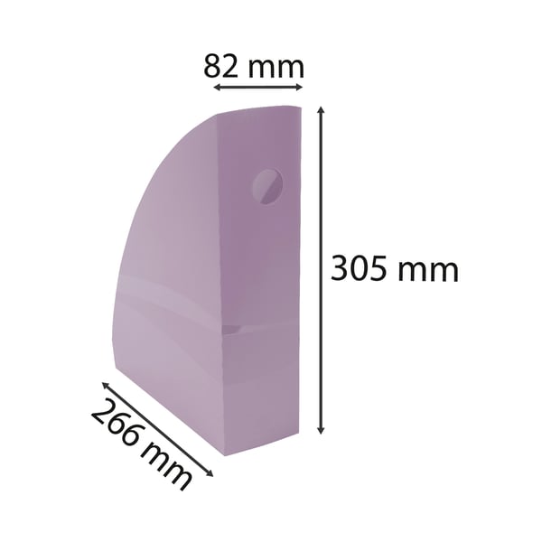 Exacompta 6x MAG-CUBE Plastic Magazine File - Mauve 18264D