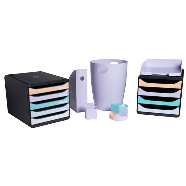 Exacompta 6x MAG-CUBE Plastic Magazine File - Mauve 18264D