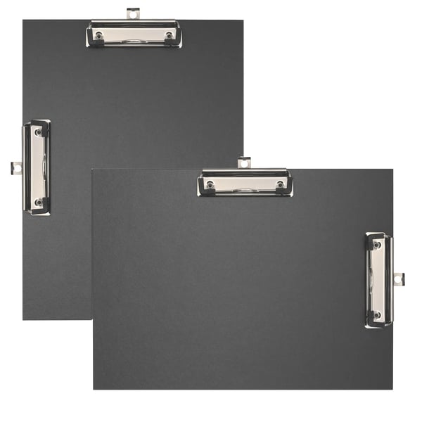 Exacompta 10x Klippekort Balacron dobbelt klip, 23x32cm til A4 - Sort 18271E