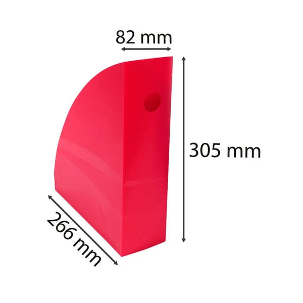 Exacompta 6x MAG-CUBE Plastic Magazine File - Hindbær 18284D
