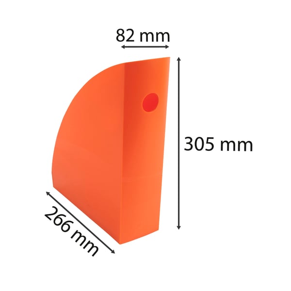 Exacompta 6x MAG-CUBE Plastic Magazine File - orange 18288D