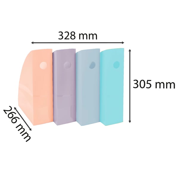Exacompta Aquarel MAG-CUBE magasinmapper (pakke med 4 stk.) - assorterede farver 18296SETD