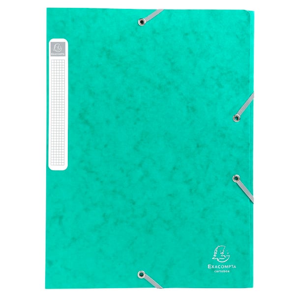 Exacompta 25x Mappe med elastik Cartobox 25mm ryg A4 - assorterede farver 18500H