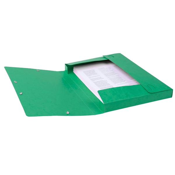 Exacompta 25x Mappe med elastik Cartobox 25mm ryg A4 - Grøn 18503H