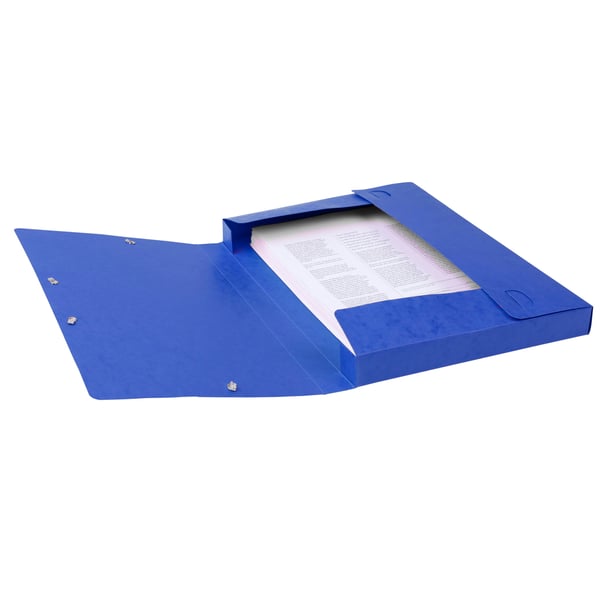 Exacompta 25x Mappe med elastik Cartobox 25mm ryg A4 - Blå 18505H