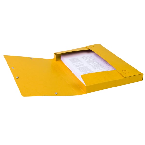 Exacompta 25x Mappe med elastik Cartobox 25mm ryg A4 - Gul 18506H