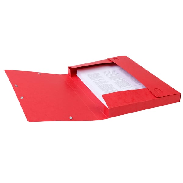Exacompta 25x Mappe med elastik Cartobox 25mm ryg A4 - Rød 18509H