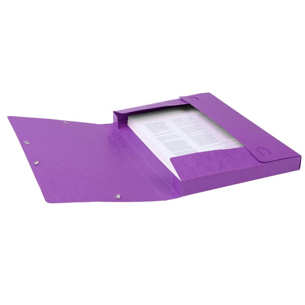 Exacompta 25x Mappe med elastik Cartobox 25mm ryg A4 - Lilla 18515H