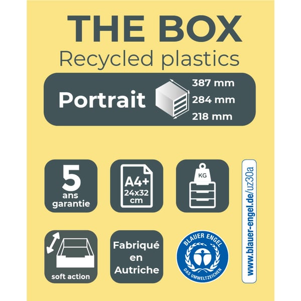 Exacompta THE BOX Recycled EcoBlack Skrivebordsskuffe saet - Sort 221014D