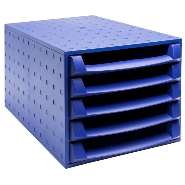 Exacompta Forever Recycled THE BOX saet med åben skuffe - Cobalt blå 221101D