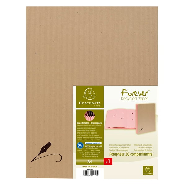 Exacompta 5x Forever Recycled Signature Book - brun Kraft 22209E