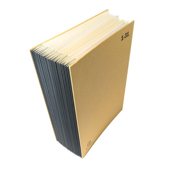 Exacompta Multipartmappe med 31 sektioner med print 1-31 Forever Kraft - A4 - brun Kraft 22219E