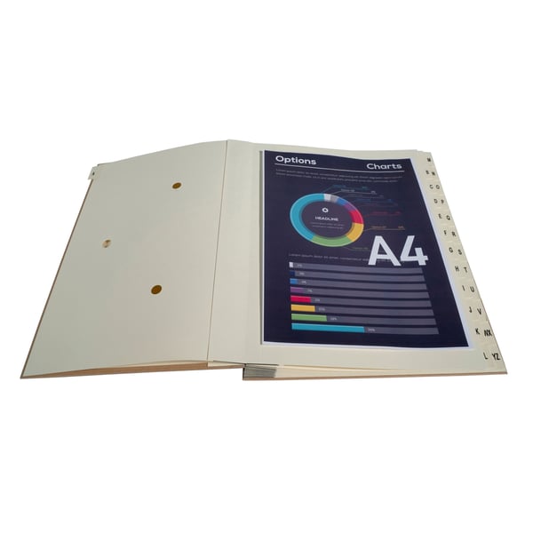 Exacompta File Expanding Multipart Fle A4 Recyled A-Z Brown - brun Kraft 22229E