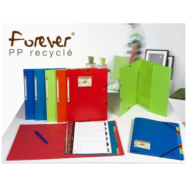 Exacompta 15x Forever Recycled Recycled Dividers, PP, A4, 12 dele - assorterede farver 2712E