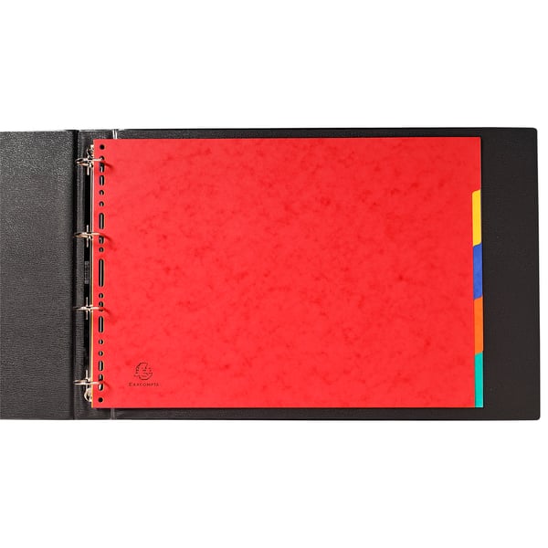 Exacompta 20x Dividers Premium Pressboard, A3, 400gsm, 5 dele - assorterede farver 2905E