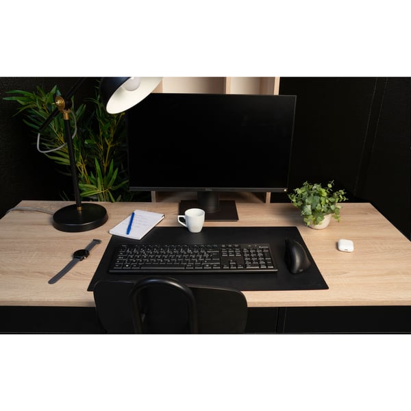 Exacompta PU skrivebordsmåtte 35x60cm - sort rød 29121E