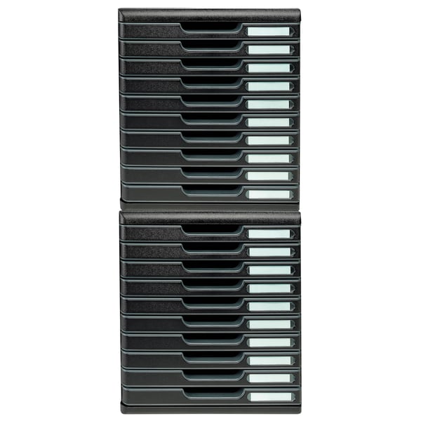 Exacompta MODULO A4 - 10 skuffer Black Office - Sort 302414D